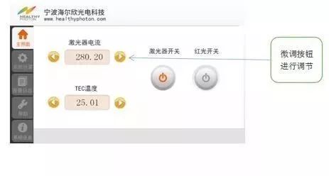 量子级联激光发射头出光后，QC750驱动器界面